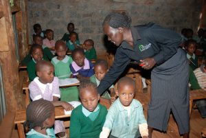 Una escuela privada “low cost” de la Bridge International Academy, en Nairobi, Kenia. Foto: GPE/Mediabase